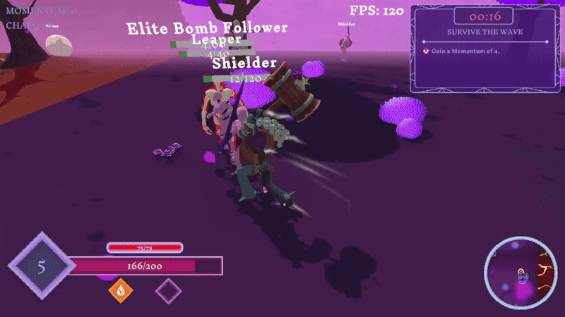 Bomb status effect enemy